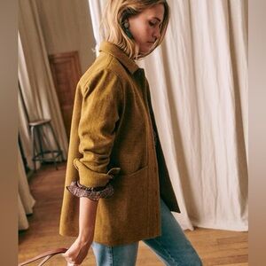 Sezane Will Jacket - Size Small - Ochre - Virgin Wool